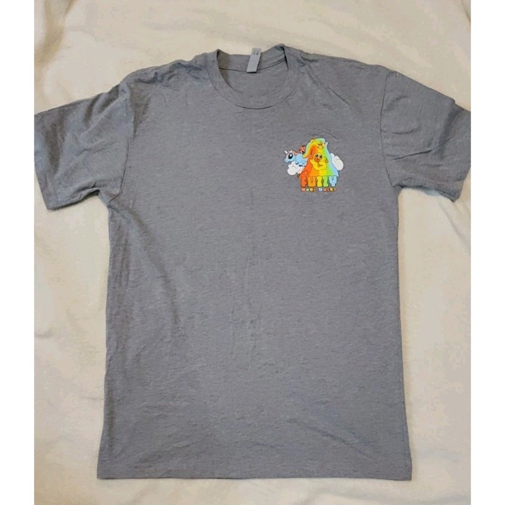 NEW ENGLAND BREWING CO FUZZY BABY DUCKS GRAY WOMENS T SHIRT SIZE MEDIUM